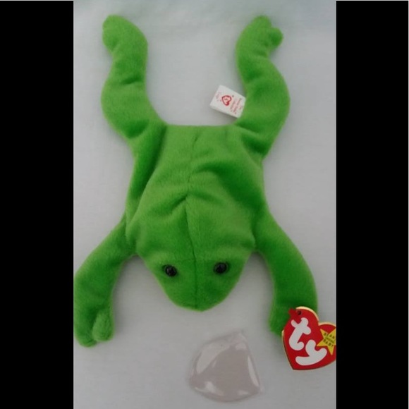Vintage TY Beanie Babies Legs Frog RARE ERRORS